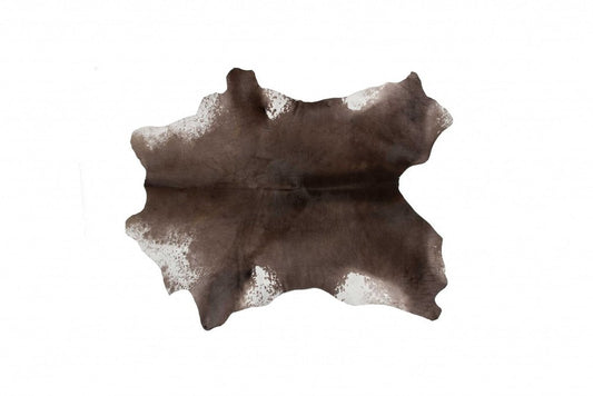 2' X 3' Black And White Cowhide Cowhide Print Hand Woven Area Rug