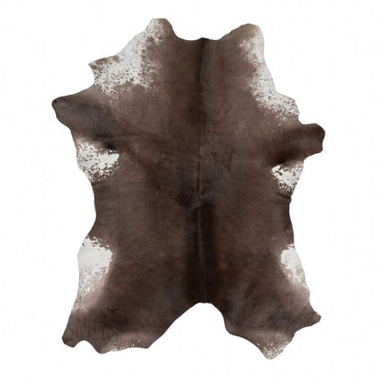 2' X 3' Taupe And White Calfskin - Area Rug