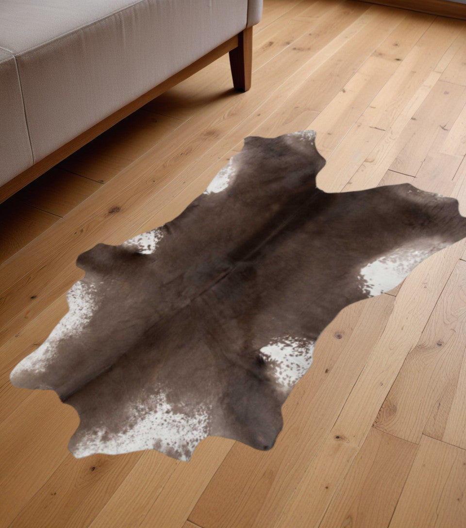 2' X 3' Natural Light Gray Calfskin - Area Rug