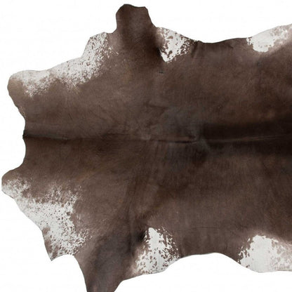 2' X 3' Taupe And White Calfskin - Area Rug