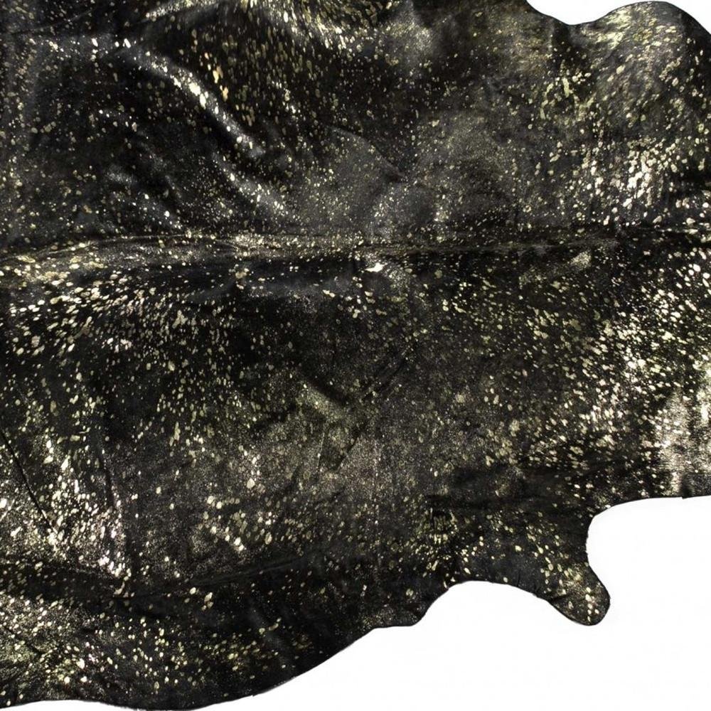 5' X 7' Blue Cowhide Handmade Area Rug