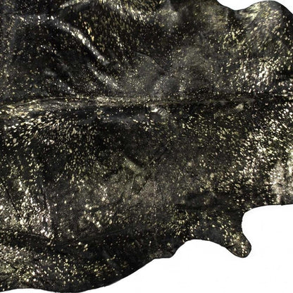 5' X 7' Blue Cowhide Handmade Area Rug