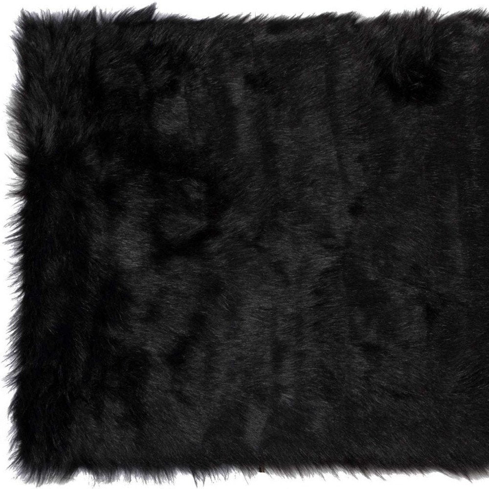 3' X 5' Off White Faux Fur Shag Area Rug