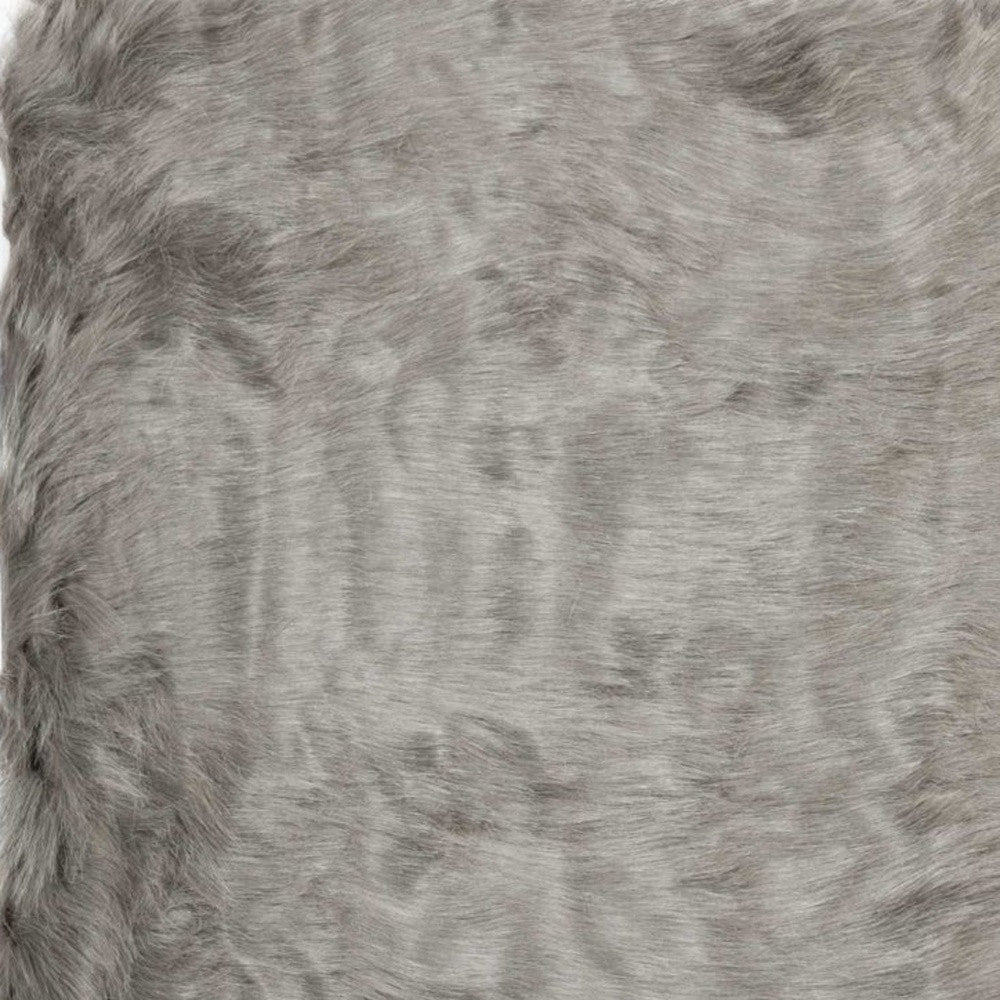 60" X 36" Off White Rectangular Faux Fur - Area Rug