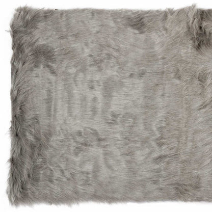 3' X 5' Off White Faux Fur Shag Area Rug