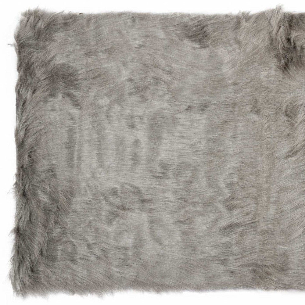 60" X 36" Off White Rectangular Faux Fur - Area Rug