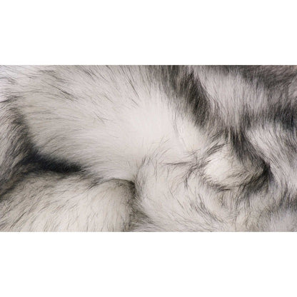 3' X 5' Gray Faux Fur Area Rug