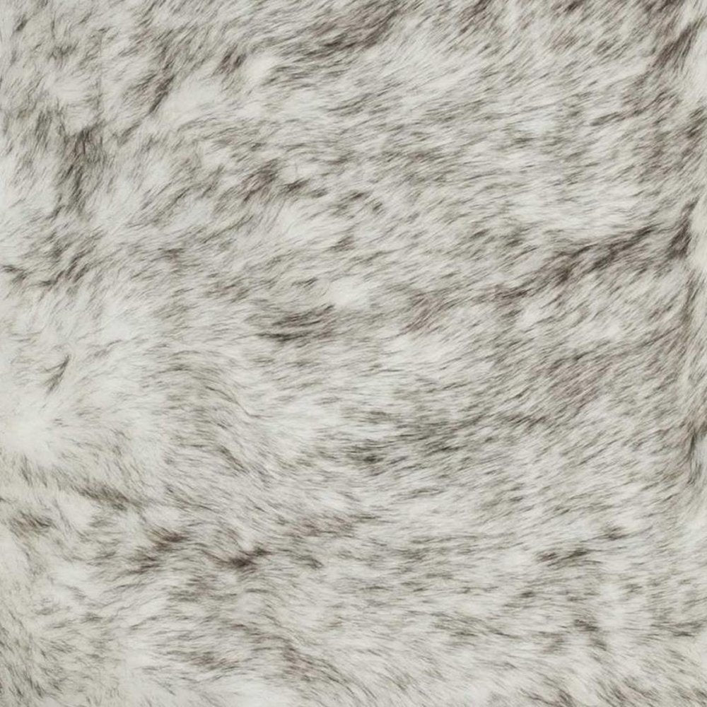 3' X 5' Gray Faux Fur Area Rug