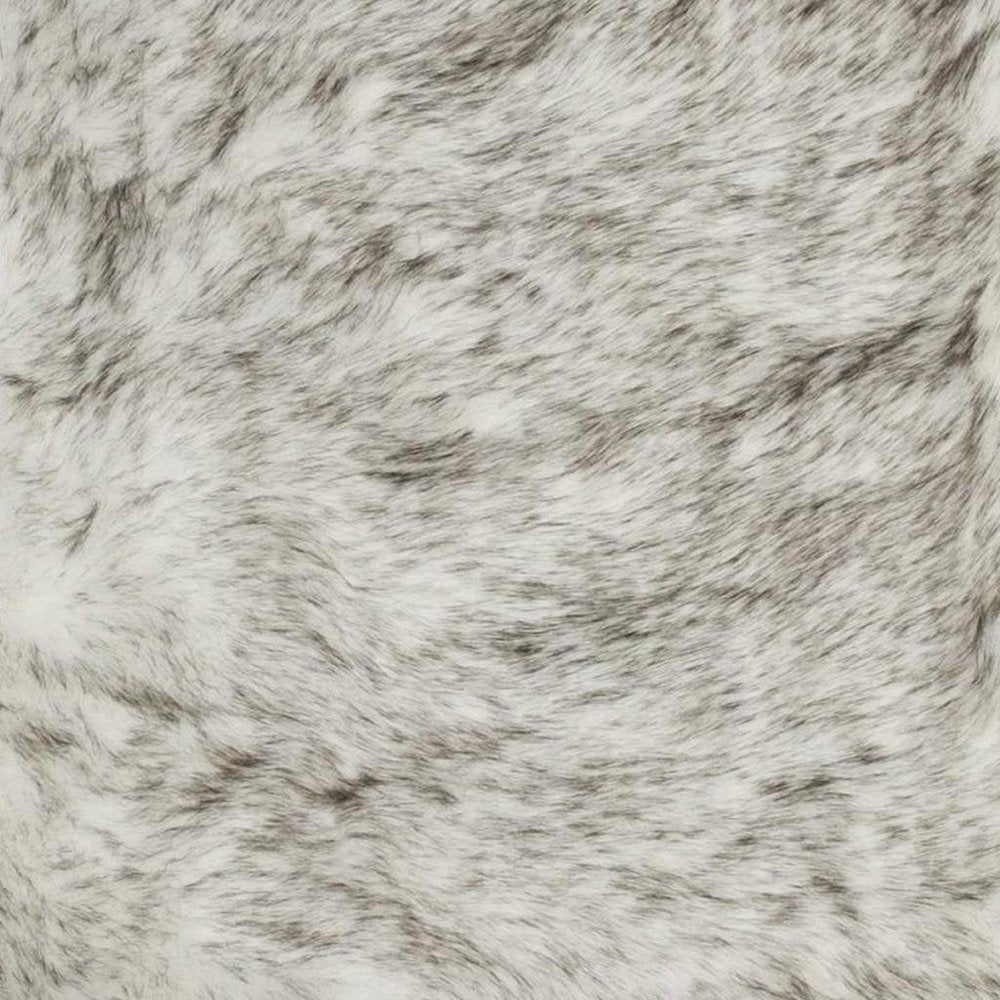 3' X 5' Gray Faux Fur Area Rug
