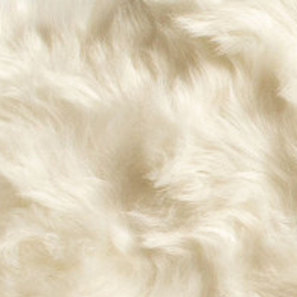4' x 6' Off White Faux Sheepskin Washable Area Rug