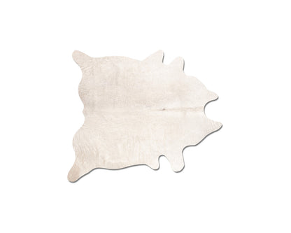 5' X 7' Off White Cowhide Cowhide Print Area Rug