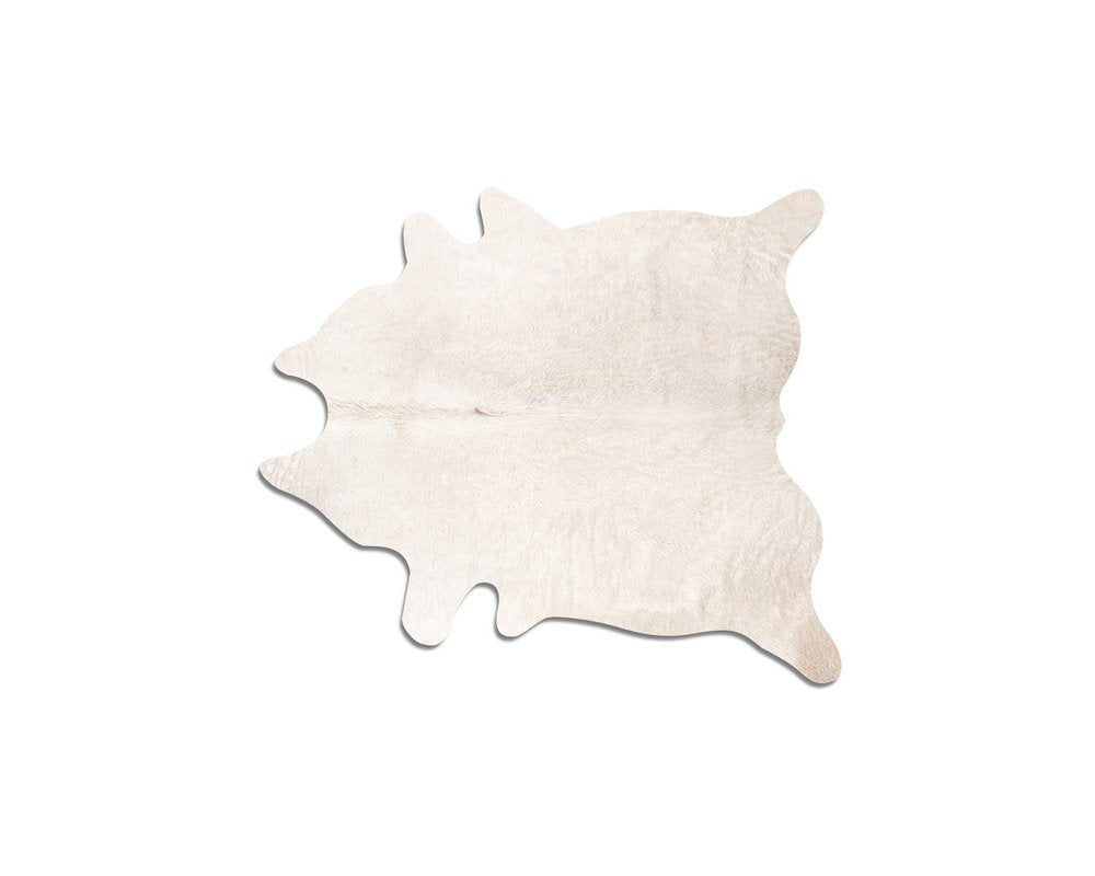 5' X 7' Off White Cowhide Cowhide Print Area Rug