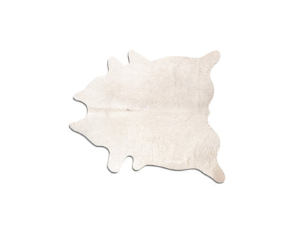 5' X 7' Off White Cowhide Cowhide Print Area Rug