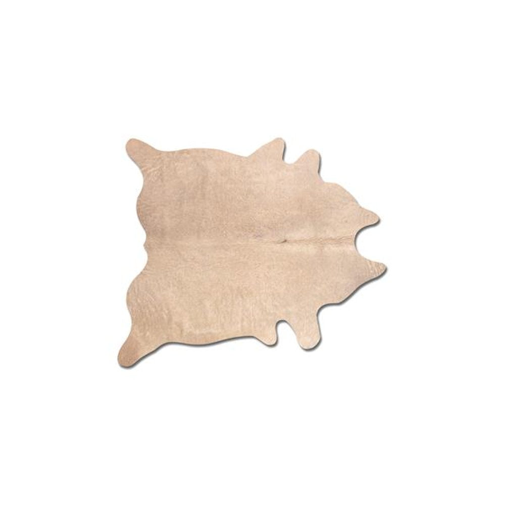 5' X 7' Black And Gold Cowhide Cowhide Print Area Rug