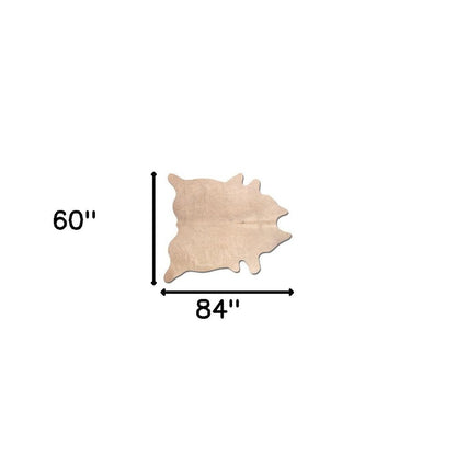 5' X 7' Natural Cowhide Area Rug