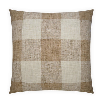 D.V. KAP HOME   24" x 24" Check Please Pillow - Harvest Plaid - Check, Farmhouse    - 3174-H-2424