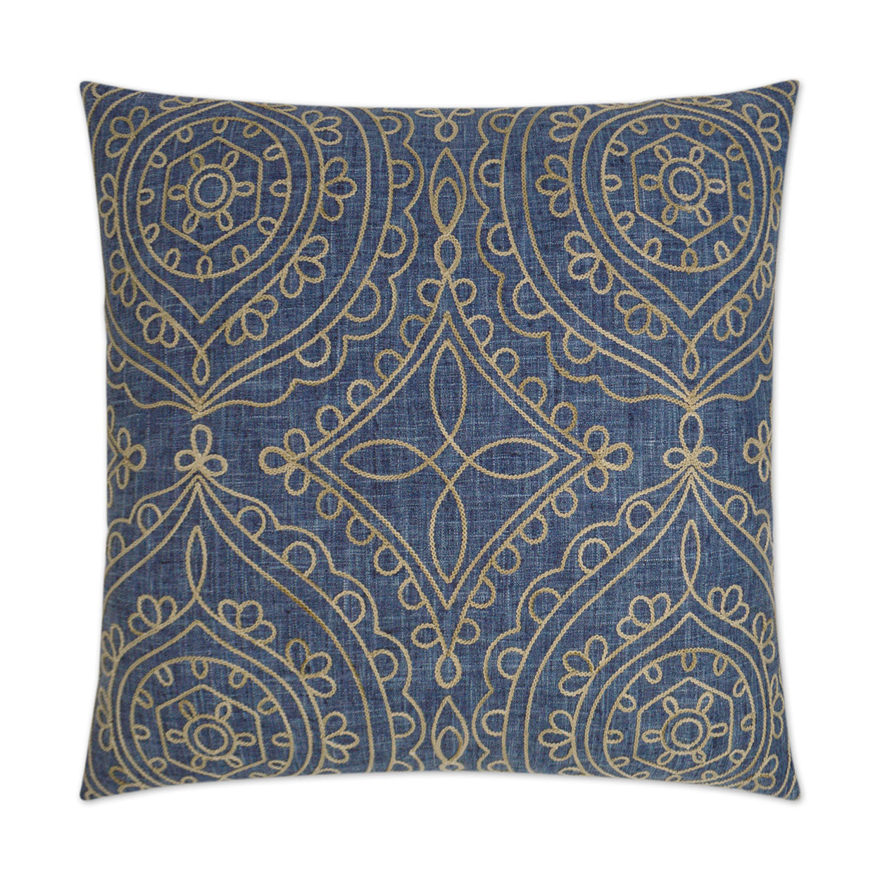D.V. KAP HOME   24" x 24" Timelessness Pillow - Denim Traditional, Global    - 3175-D-2424