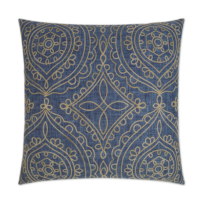 D.V. KAP HOME   24" x 24" Timelessness Pillow - Denim Traditional, Global    - 3175-D-2424