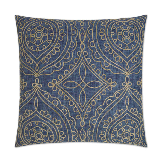 D.V. KAP HOME   24" x 24" Timelessness Pillow - Denim Traditional, Global    - 3175-D-2424