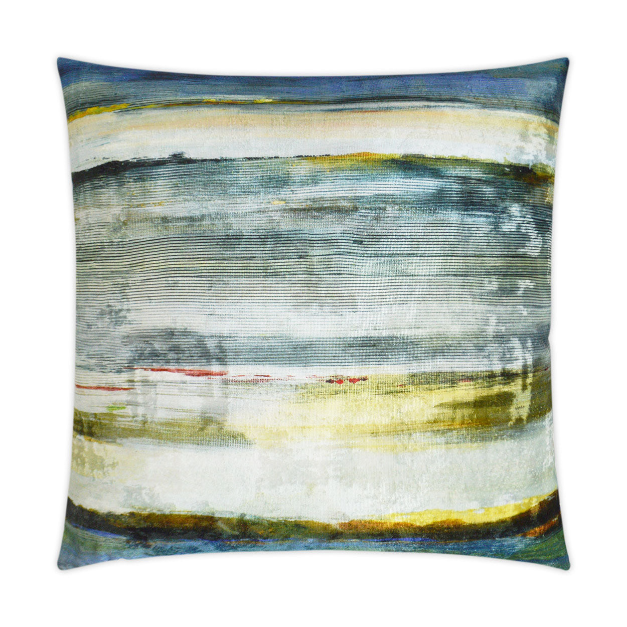 D.V. KAP HOME   24" x 24" Kula Pillow - Blue Abstract    - 3181-B-2424