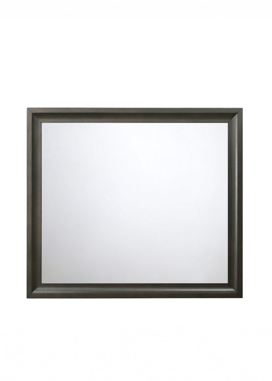 35" Gray Framed Accent Mirror