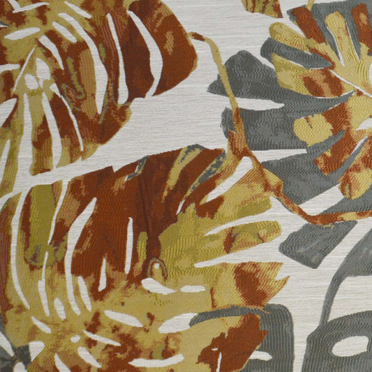 D.V. KAP HOME 3190-G-YARD Island Dream Fabric - Gold Dust Beach, Floral  Gold, Red   - Island Dream