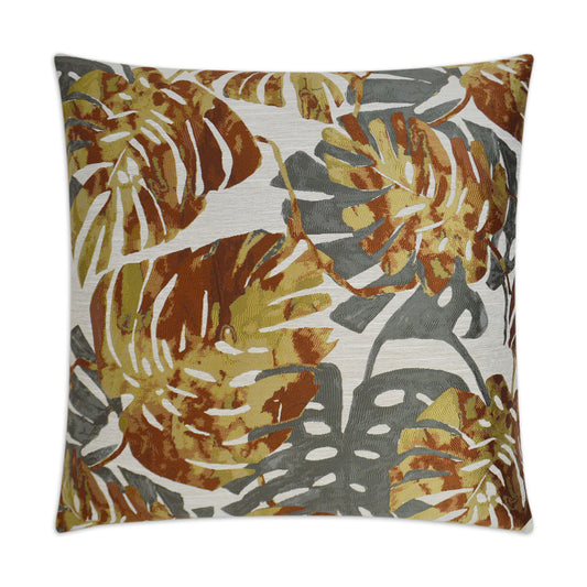 D.V. KAP HOME   24" x 24" Island Dream Pillow - Gold Dust Beach, Floral    - 3190-G-2424