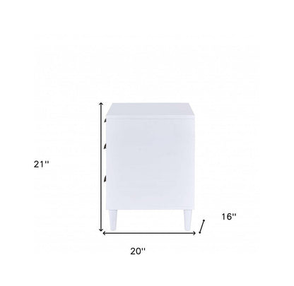 21" Brown Three Drawers Nightstand