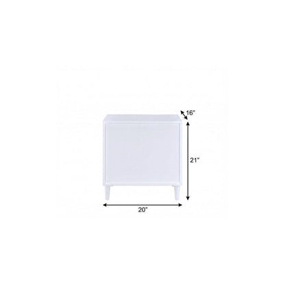 21" Brown Three Drawers Nightstand