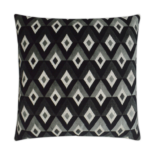 D.V. KAP HOME   24" x 24" Meta Pillow - Ebony Transitional, Geometric    - 3194-E-2424
