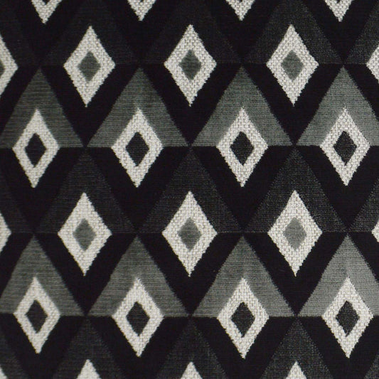 D.V. KAP HOME 3194-E-YARD Meta Fabric - Ebony Transitional, Geometric  Black, Grey   - Meta