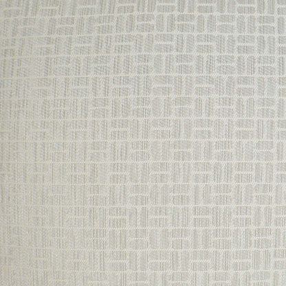 Cream woven pillow with a subtle geometric grid pattern in pearl tones, 24 x 24 inches.