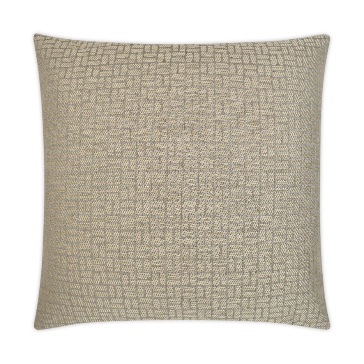 D.V. KAP HOME   24" x 24" Dupont Pillow - Taupe Transitional, Geometric    - 3195-T-2424