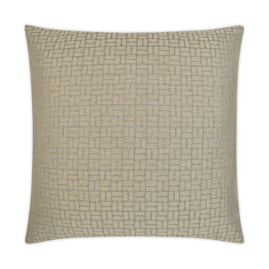 D.V. KAP HOME   24" x 24" Dupont Pillow - Taupe Transitional, Geometric    - 3195-T-2424