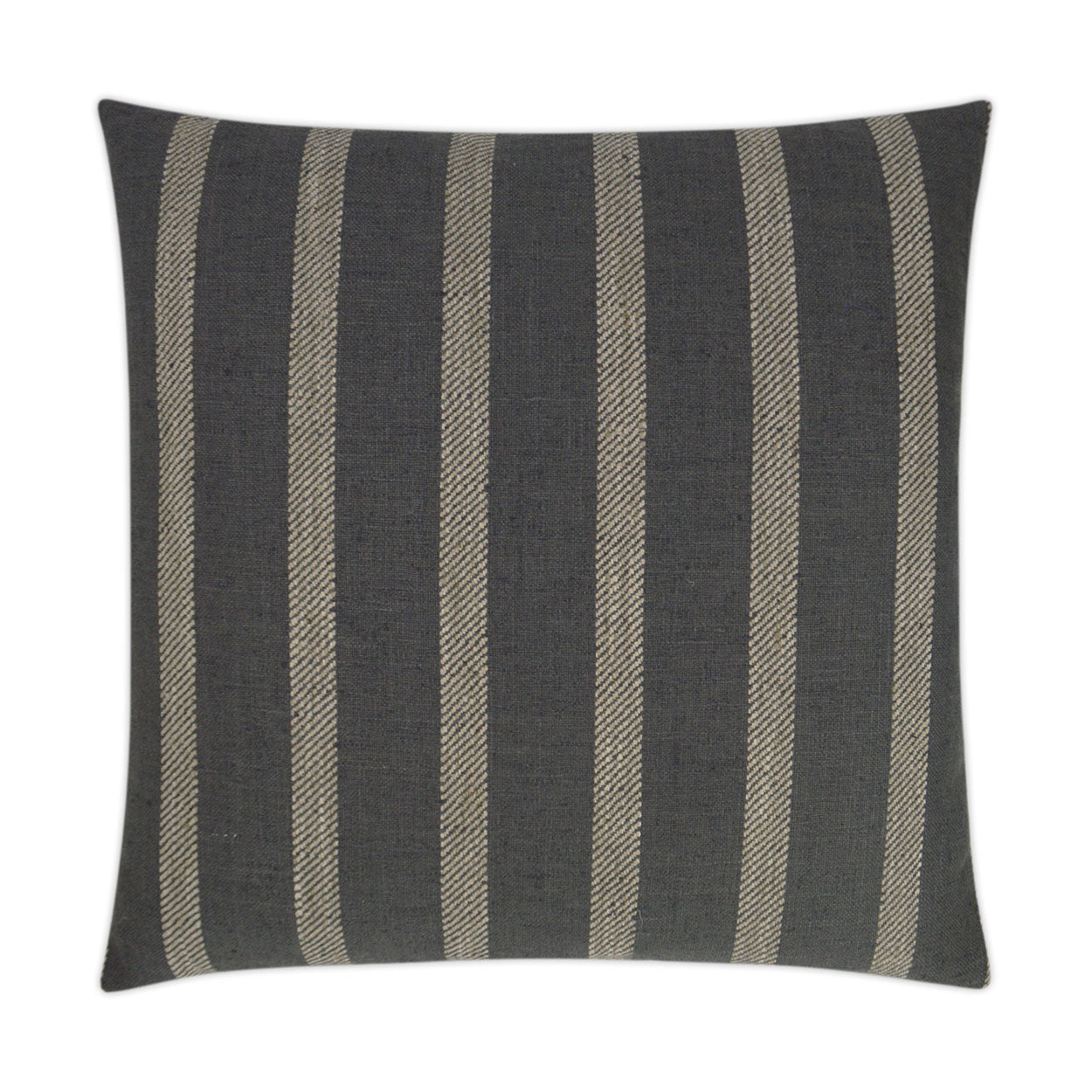 D.V. KAP HOME   24" x 24" Mesmerize Pillow - Charcoal Farmhouse, Stripes    - 3196-C-2424