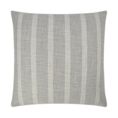 D.V. KAP HOME   24" x 24" Mesmerize Pillow - Grey Farmhouse, Stripes    - 3196-G-2424