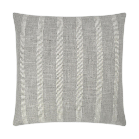 D.V. KAP HOME   24" x 24" Mesmerize Pillow - Grey Farmhouse, Stripes    - 3196-G-2424