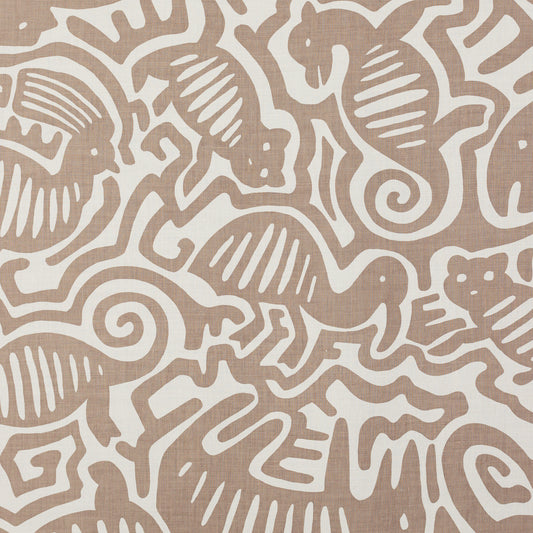 SCHUMACHER  RAOUL TEXTILES ZOO DANCE PRINTS PRINTS COCOA   - 319B31