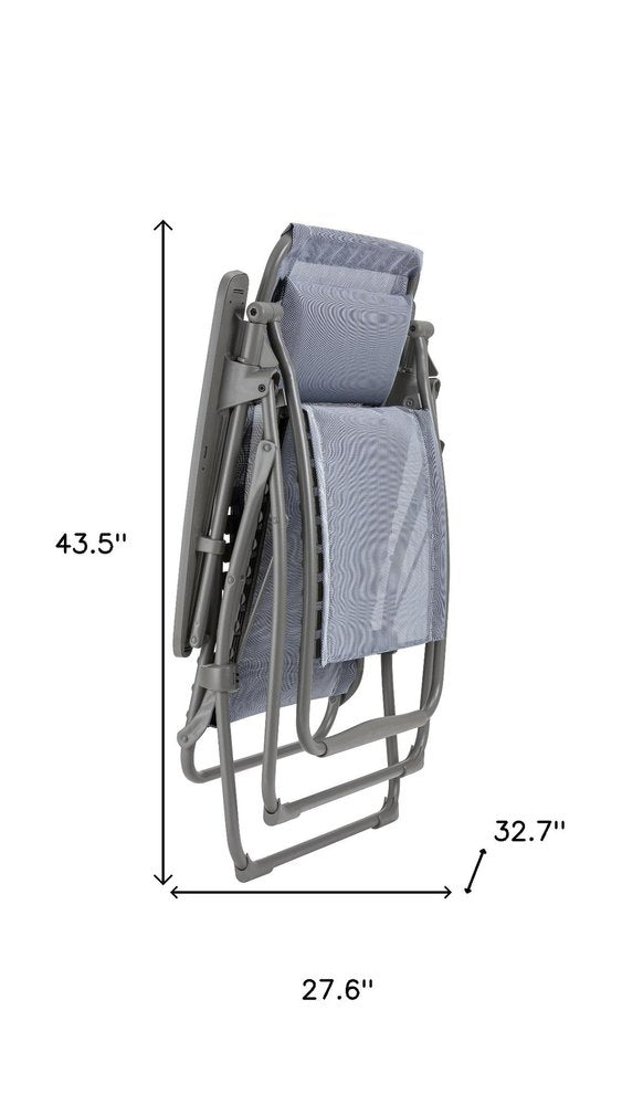 28" Green Steel Outdoor Zero Gravity Chair with Green Cushion