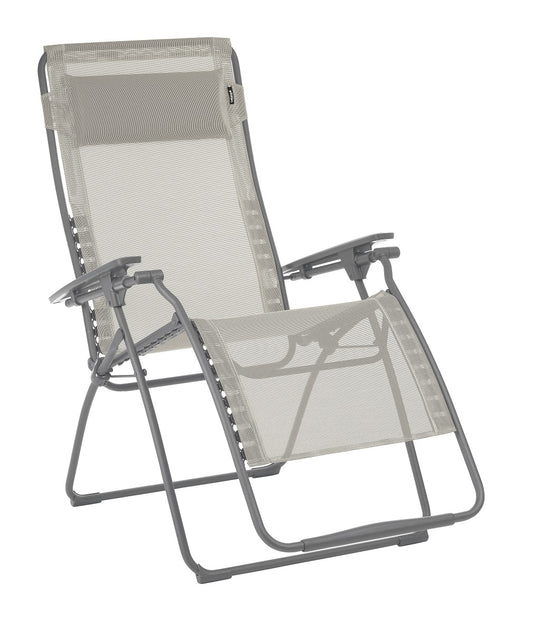 30" Light Gray and Gray Steel Indoor Outdoor Zero Gravity Chair