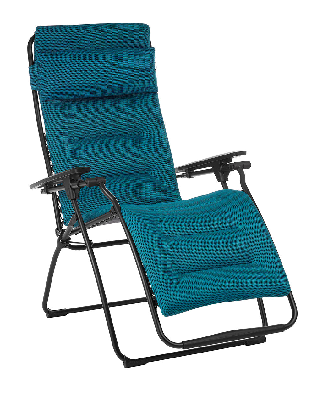 26" Black Steel Indoor Outdoor Zero Gravity Chair