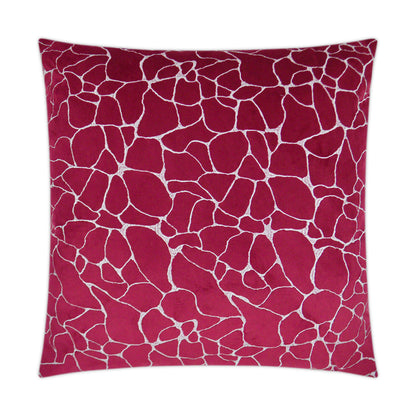 D.V. KAP HOME   24" x 24" Dare Pillow - Fuchsia Embroidery, Modern    - 3207-F-2424