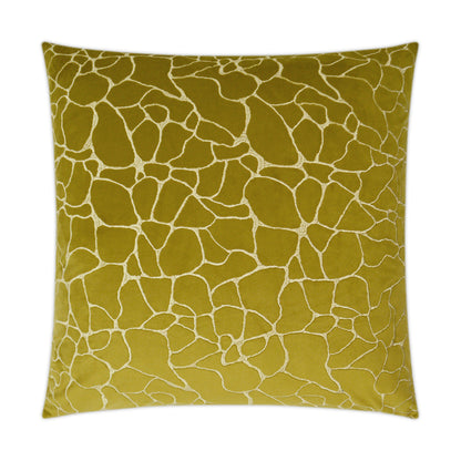 D.V. KAP HOME   24" x 24" Dare Pillow - Sulfur Embroidery, Modern    - 3207-S-2424