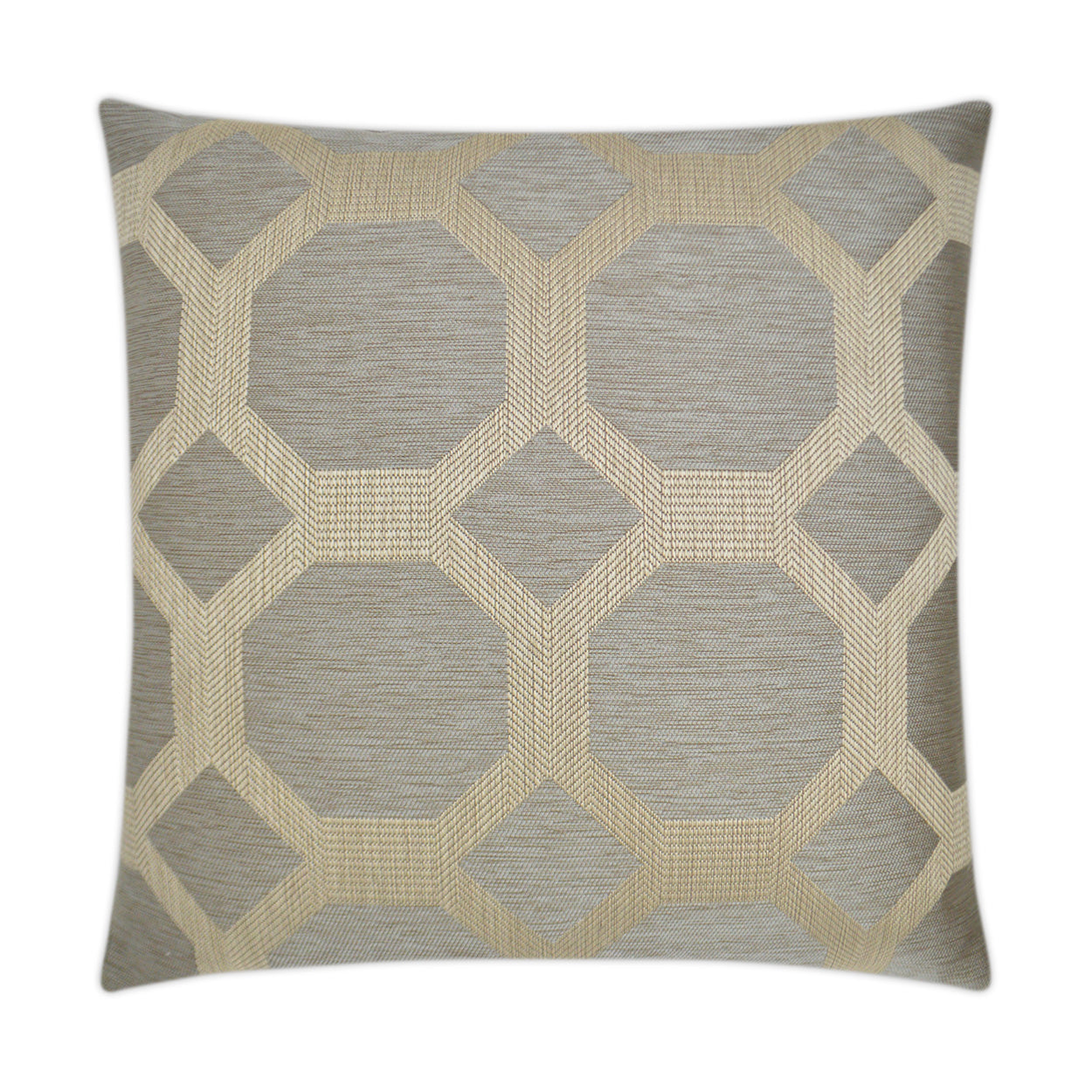 D.V. KAP HOME   24" x 24" Statler Pillow - Taupe Glam, Transitional    - 3210-T-2424
