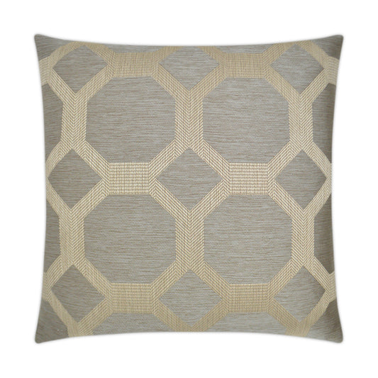 D.V. KAP HOME   24" x 24" Statler Pillow - Taupe Glam, Transitional    - 3210-T-2424