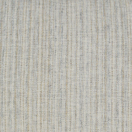 Neutral linen-look striped fabric in beige, cream and light gray tones; soft upholstery textile.
