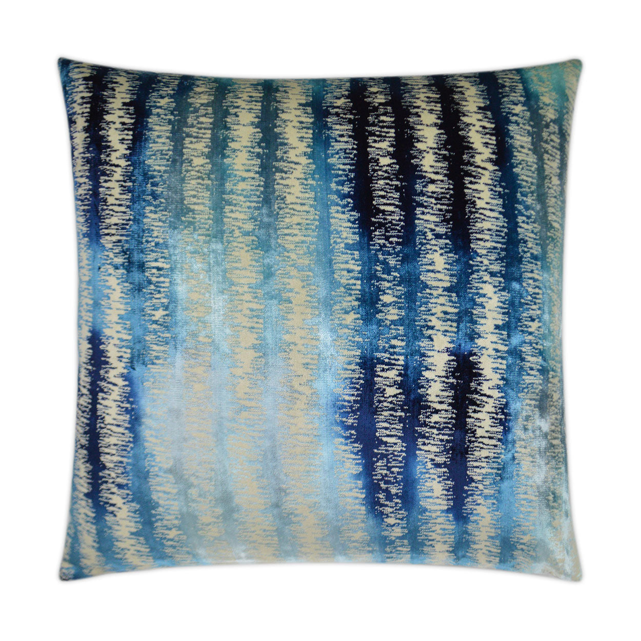 D.V. KAP HOME   24" x 24" Proden Pillow - Blue Transitional, Stripes    - 3217-B-2424