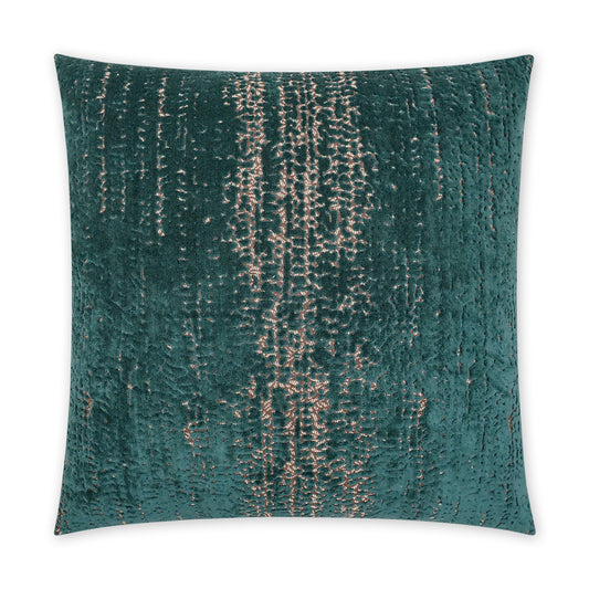 D.V. KAP HOME   24" x 24" Stonewash Pillow - Emerald Transitional, Abstract    - 3218-E-2424