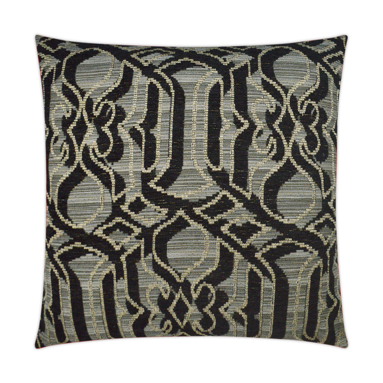D.V. KAP HOME   24" x 24" Sesto Pillow - Black Traditional    - 3219-B-2424