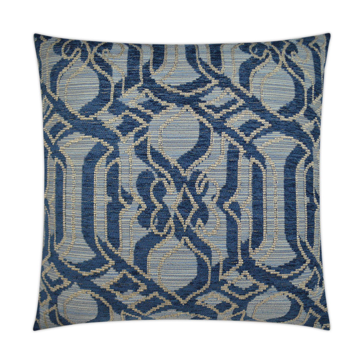 D.V. KAP HOME   24" x 24" Sesto Pillow - Indigo Traditional    - 3219-I-2424